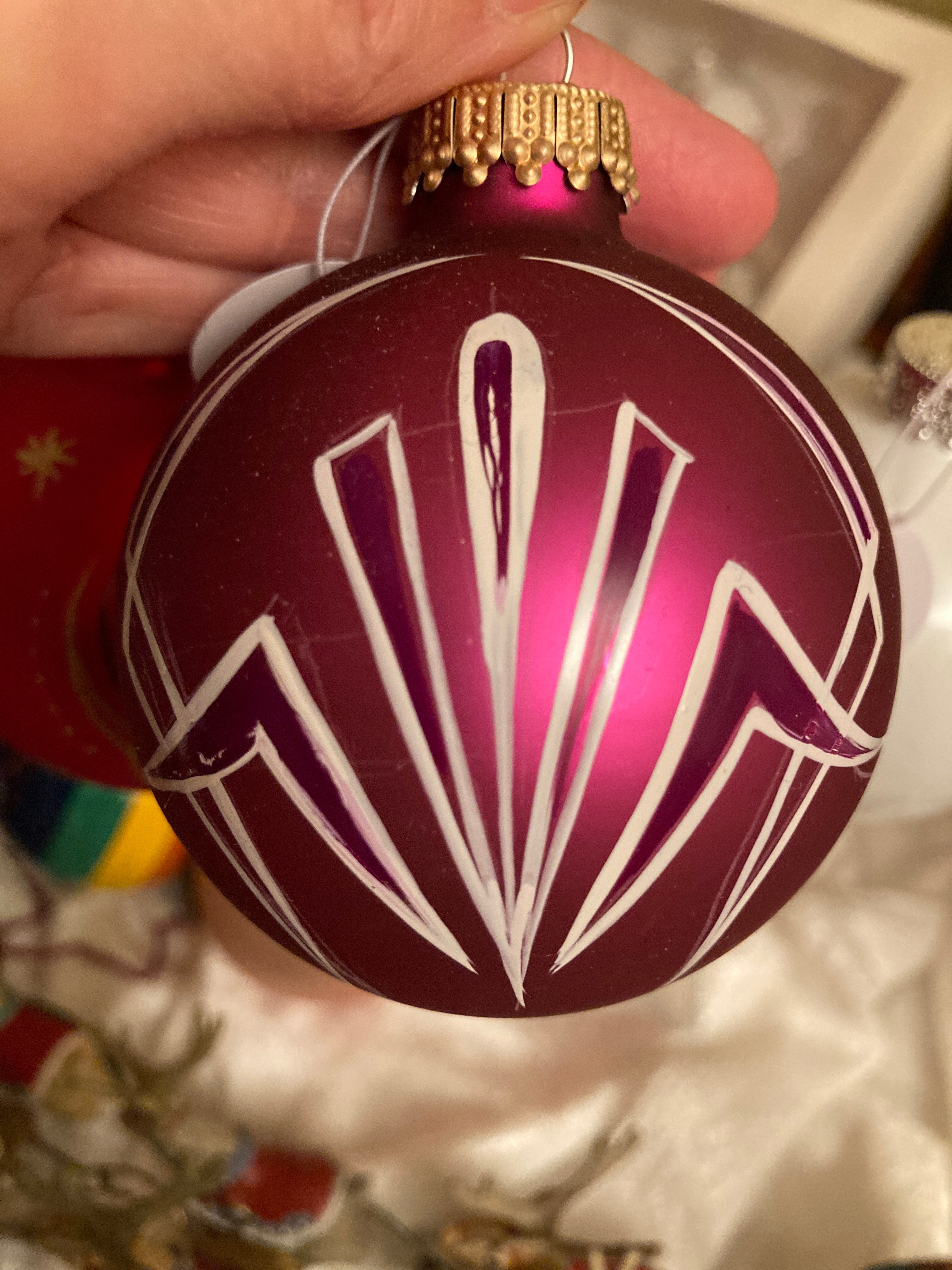 2.6" purple ornament
