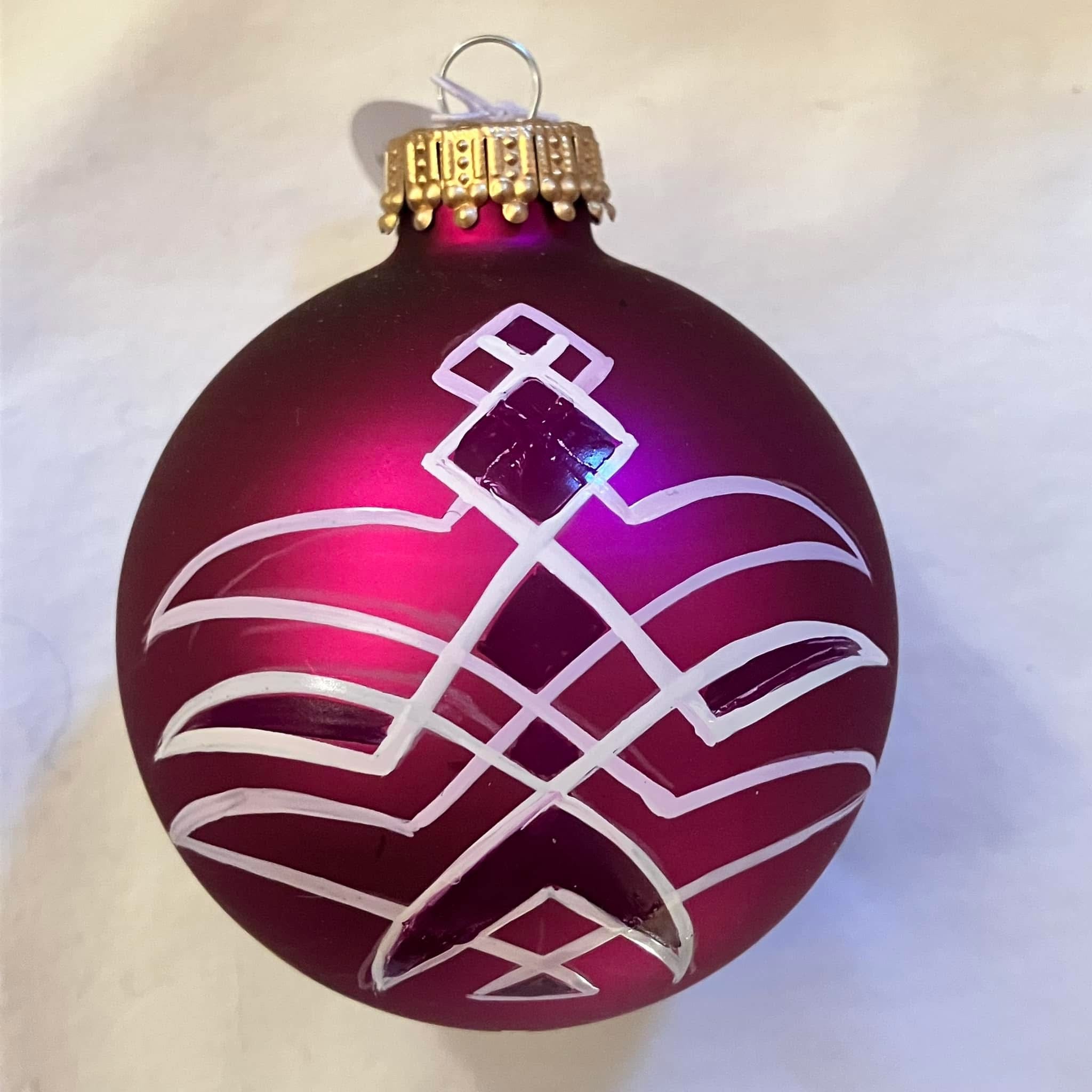 2.6" purple ornament