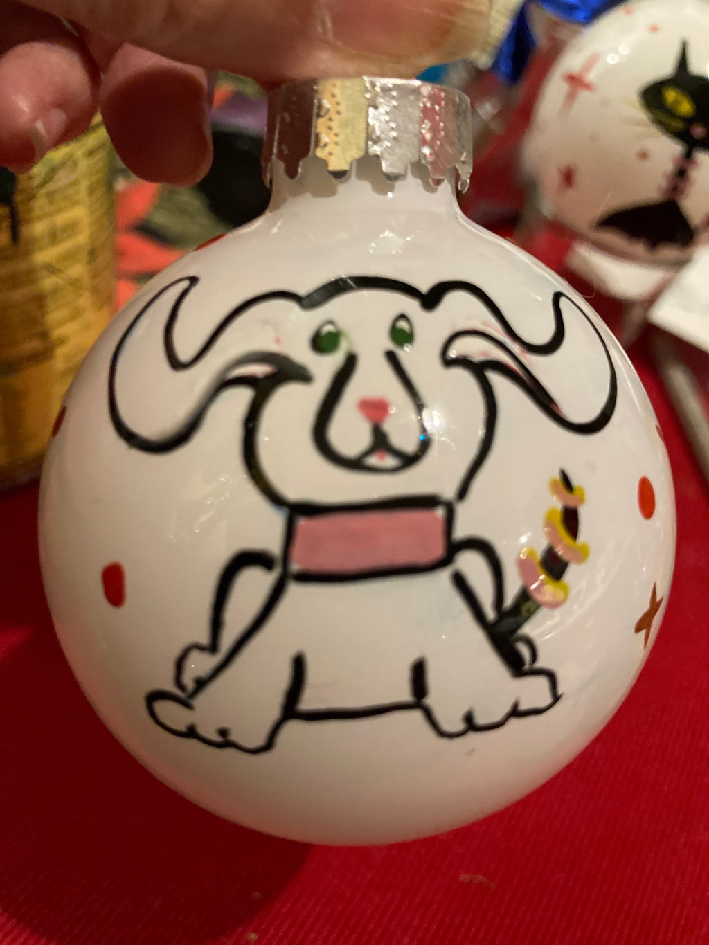 Ornament Space dog white