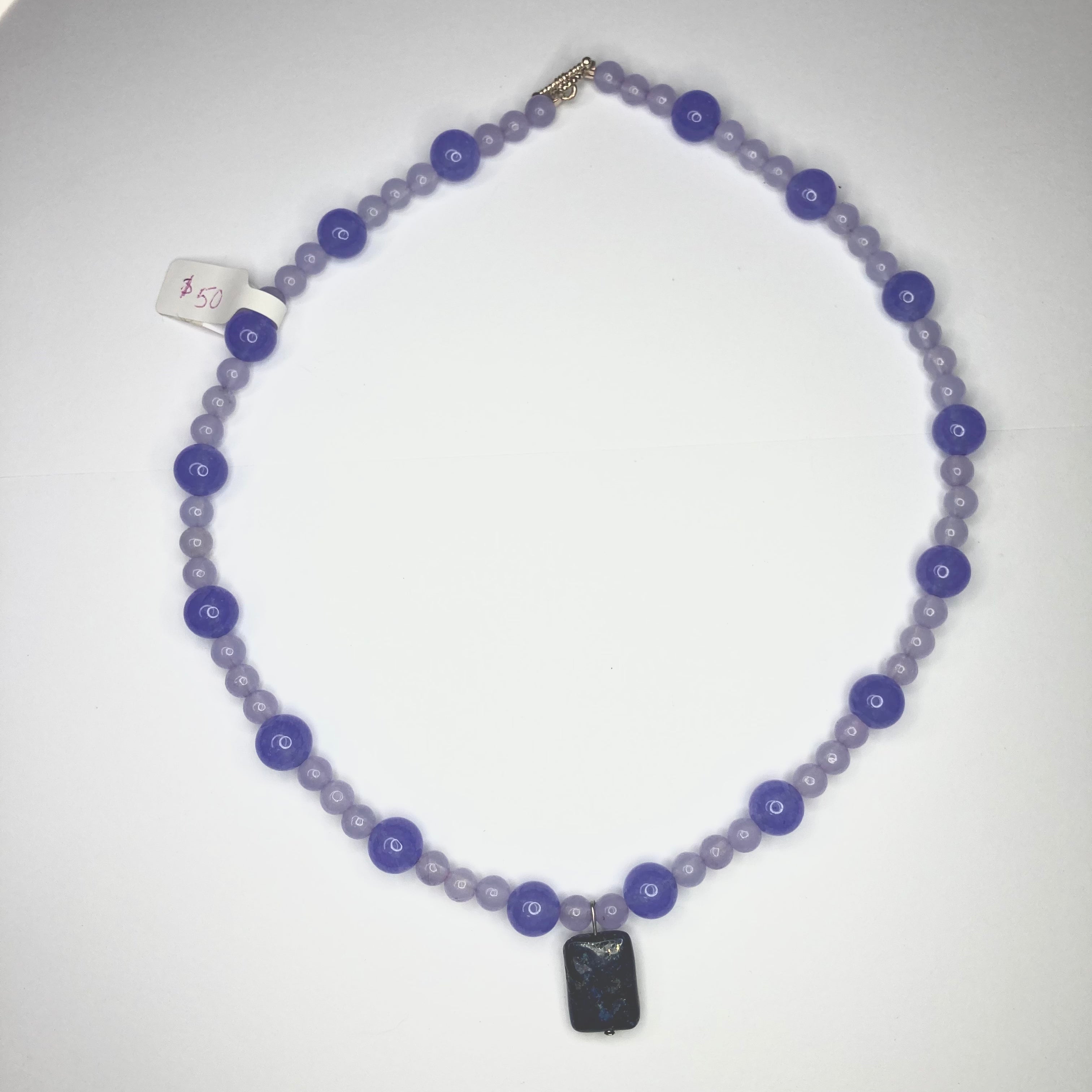 Adonolite semi precious gemstone pendant necklace 
18inches